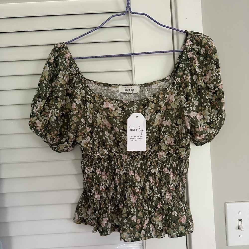 Boutique Green Blouse